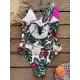 Floral Lion Print Falbala One Shoulder One-Piece Swimsuit Floral Lion Print Falbala One Shoulder One-Piece Swimsuit