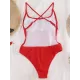 Strapless Solid Color Backless Slim Halterneck One-Piece Swimwear Strapless Solid Color Backless Slim Halterneck One-Piece Swimwear