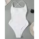 Strapless Solid Color Backless Slim Halterneck One-Piece Swimwear Strapless Solid Color Backless Slim Halterneck One-Piece Swimwear