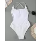 Strapless Solid Color Backless Slim Halterneck One-Piece Swimwear Strapless Solid Color Backless Slim Halterneck One-Piece Swimwear