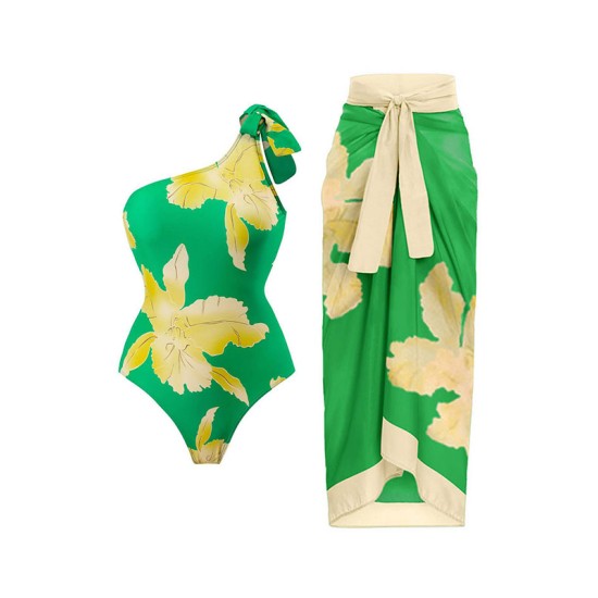 One Shoulder Bowknot One Piece Swimsuit One Shoulder Bowknot One Piece Swimsuit