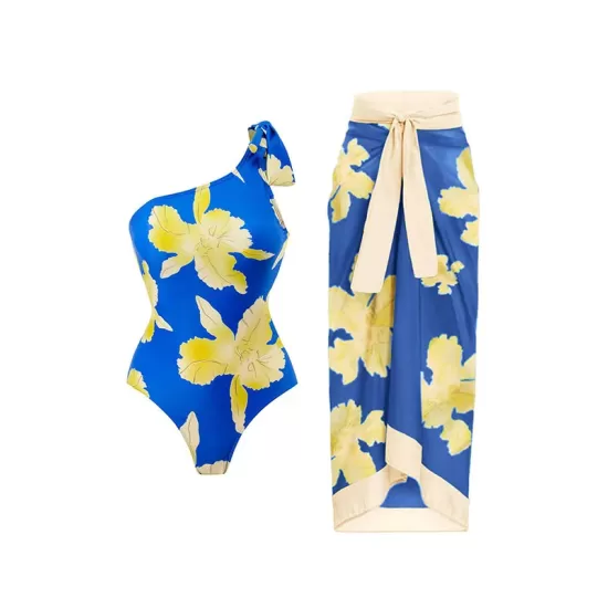 One Shoulder Bowknot One Piece Swimsuit One Shoulder Bowknot One Piece Swimsuit