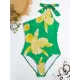 One Shoulder Bowknot One Piece Swimsuit One Shoulder Bowknot One Piece Swimsuit