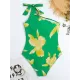 One Shoulder Bowknot One Piece Swimsuit One Shoulder Bowknot One Piece Swimsuit
