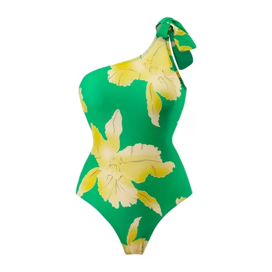 One Shoulder Bowknot One Piece Swimsuit One Shoulder Bowknot One Piece Swimsuit
