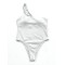 One-Shoulder Simple One-Piece Swimwear