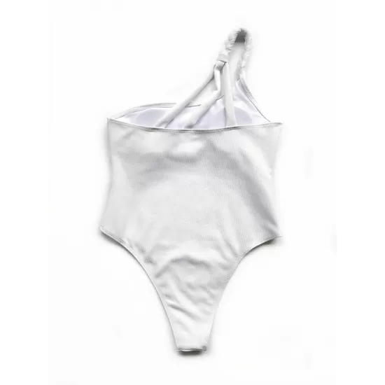 One-Shoulder Simple One-Piece Swimwear One-Shoulder Simple One-Piece Swimwear