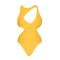 Bandage Plain Yellow One-piece Swimwear