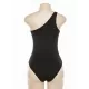 Sleeveless Mesh One-Shoulder Solid Color Split-Joint One-Piece Swimwear Sleeveless Mesh One-Shoulder Solid Color Split-Joint One-Piece Swimwear