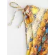 Sleeveless Printing Hollow Bandage Monokini Swimwear Sleeveless Printing Hollow Bandage Monokini Swimwear