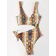 Sleeveless Printing Hollow Bandage Monokini Swimwear Sleeveless Printing Hollow Bandage Monokini Swimwear