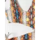 Sleeveless Printing Hollow Bandage Monokini Swimwear Sleeveless Printing Hollow Bandage Monokini Swimwear