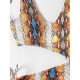 Sleeveless Printing Hollow Bandage Monokini Swimwear Sleeveless Printing Hollow Bandage Monokini Swimwear