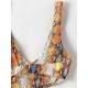 Sleeveless Printing Hollow Bandage Monokini Swimwear Sleeveless Printing Hollow Bandage Monokini Swimwear