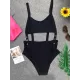 Adjusting Buckle Bandage Hollow One-Piece Swimwear Adjusting Buckle Bandage Hollow One-Piece Swimwear