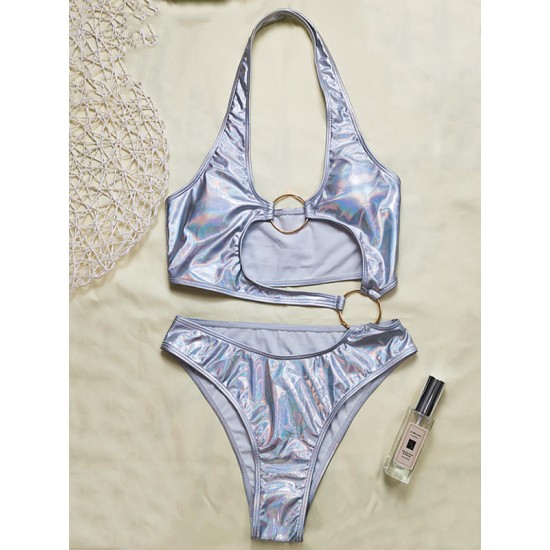 Halterneck Irregular Hollow Backless Monokini Swimwear Halterneck Irregular Hollow Backless Monokini Swimwear