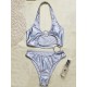 Halterneck Irregular Hollow Backless Monokini Swimwear Halterneck Irregular Hollow Backless Monokini Swimwear