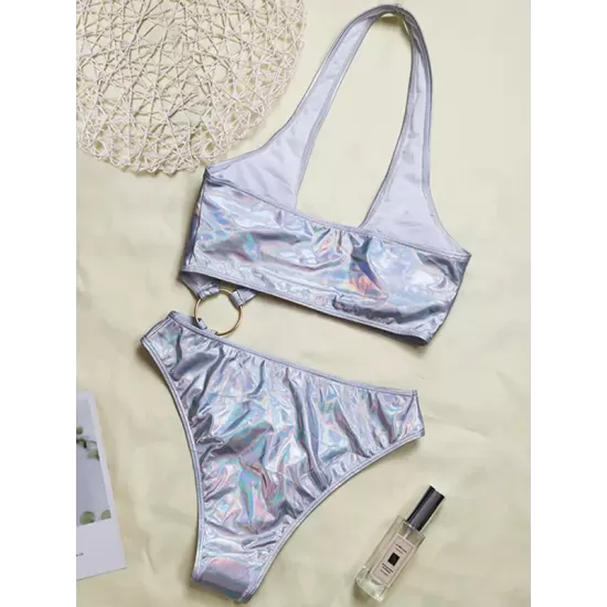 Halterneck Irregular Hollow Backless Monokini Swimwear Halterneck Irregular Hollow Backless Monokini Swimwear