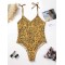 Leopard Print Knotted One-Piece Swimwear