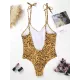 Leopard Print Knotted One-Piece Swimwear Leopard Print Knotted One-Piece Swimwear