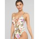 Floral Printed Hollow Backless Sexy One-Piece Swimwear Floral Printed Hollow Backless Sexy One-Piece Swimwear