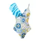 Floral Print One Shoulder Swimsuit Floral Print One Shoulder Swimsuit