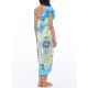 Floral Print One Shoulder Swimsuit Floral Print One Shoulder Swimsuit