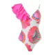 Floral Print One Shoulder Swimsuit Floral Print One Shoulder Swimsuit