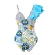 Floral Print One Shoulder Swimsuit Floral Print One Shoulder Swimsuit