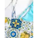Floral Print One Shoulder Swimsuit Floral Print One Shoulder Swimsuit