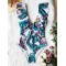Floral Falbala Backless  One-Piece Swimsuit