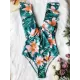 Floral Falbala Backless One-Piece Swimsuit Floral Falbala Backless One-Piece Swimsuit