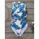 Cropped Floral Print One-Piece Swimsuit Cropped Floral Print One-Piece Swimsuit