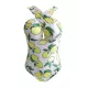 Cropped Floral Print One-Piece Swimsuit Cropped Floral Print One-Piece Swimsuit