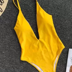 Deep V-Neck Sexy Bohemia One-Piece Swimwear
