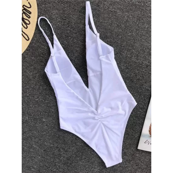 Deep V-Neck Sexy Bohemia One-Piece Swimwear Deep V-Neck Sexy Bohemia One-Piece Swimwear