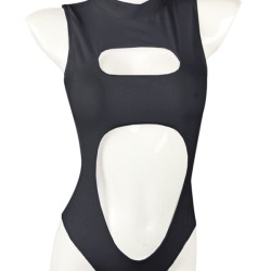 Sexy Zipper Hollow One-Piece Bikini Swimsuit