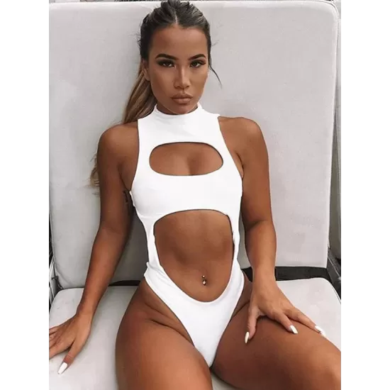 Sexy Zipper Hollow One-Piece Bikini Swimsuit Sexy Zipper Hollow One-Piece Bikini Swimsuit