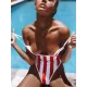 Sexy Striped Spaghetti-Neck One-Piece Bikini Swimsuit Sexy Striped Spaghetti-Neck One-Piece Bikini Swimsuit