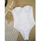 Solid Color Split-Joint Underwired One-Piece Swimwear