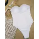 Solid Color Split-Joint Underwired One-Piece Swimwear Solid Color Split-Joint Underwired One-Piece Swimwear