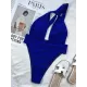 Blue One-Shoulder Hollow One-Piece Swimsuit Blue One-Shoulder Hollow One-Piece Swimsuit