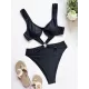 Solid Color Hollow One-Piece Swimwear Solid Color Hollow One-Piece Swimwear