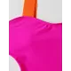 Fuchsia Contrast Color One-Piece Swimsuit Fuchsia Contrast Color One-Piece Swimsuit