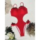 Beach Padded Hollow Falbala Spaghetti-Neck One-Piece Swimwear Beach Padded Hollow Falbala Spaghetti-Neck One-Piece Swimwear