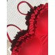 Beach Padded Hollow Falbala Spaghetti-Neck One-Piece Swimwear Beach Padded Hollow Falbala Spaghetti-Neck One-Piece Swimwear