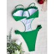 Beach Padded Hollow Falbala Spaghetti-Neck One-Piece Swimwear Beach Padded Hollow Falbala Spaghetti-Neck One-Piece Swimwear