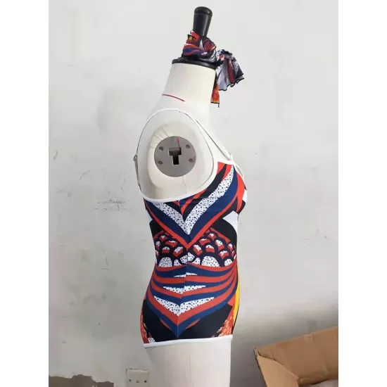 Beach Padded Printed One-Piece Swimwear Beach Padded Printed One-Piece Swimwear