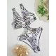 Vacation Padded Printed Deep V-Neck One-Piece Swimwear Vacation Padded Printed Deep V-Neck One-Piece Swimwear