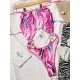 Halterneck Tie-Dyed Belly Hollowed One-Piece Swimsuit Halterneck Tie-Dyed Belly Hollowed One-Piece Swimsuit